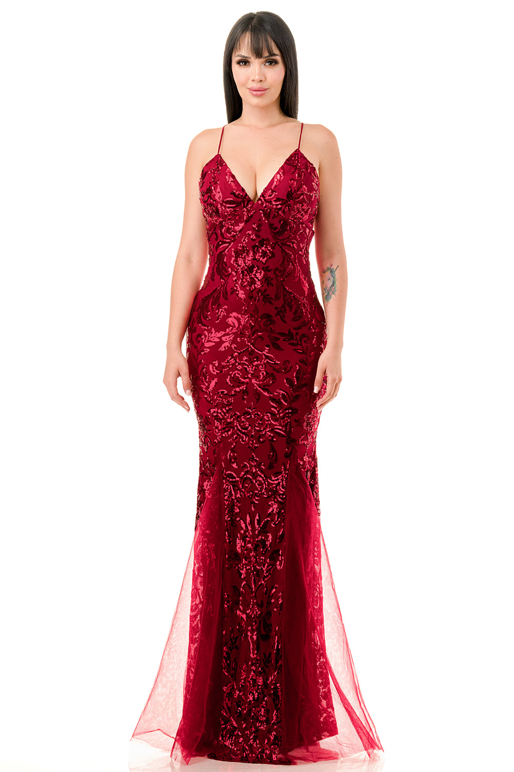 SLEEVELESS SEQUIN MAXI MERMAID Prom Dress, Evening Gown LSCD55271