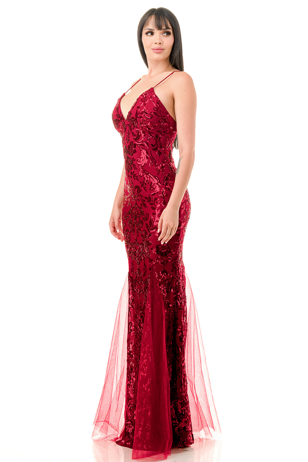 SLEEVELESS SEQUIN MAXI MERMAID Prom Dress, Evening Gown LSCD55271